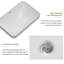 Lavabo de salle de bain encastré en céramique 22,05 po x 15,36 po x 6,7 po - vasque en porcelaine blanche, conception sans couture pour comptoir de meuble-lavabo (3 styles: blanc uni, blanc avec lignes noires, blanc avec bord noir)