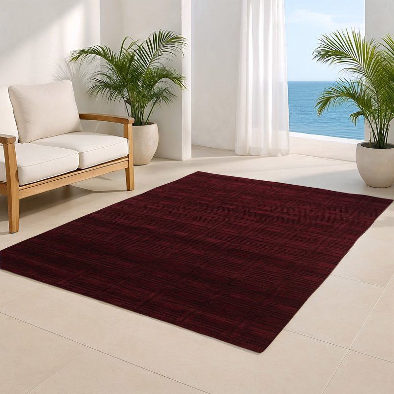 Tapis rouge intérieur et extérieur Trellis, Rectangulaire 8 pi x 10 pi