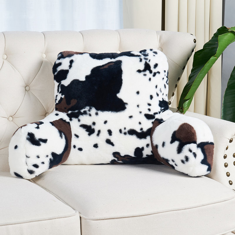 Animal Print Faux Fur Throw Pillow, 18"x20"