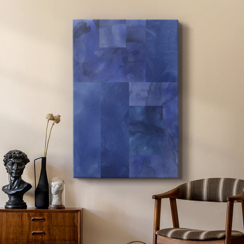 Casse-tête bleu I - galerie Cavas sur mesure, H 60 po x l 40 po