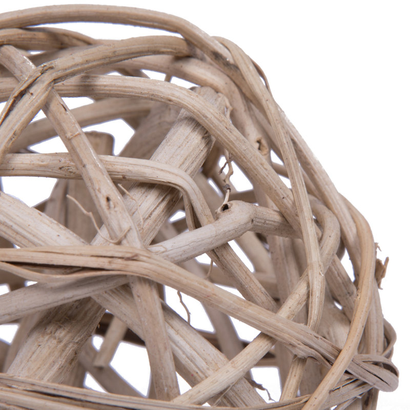 Vickerman Natural Botanicals 4" Lata Ball, Natural White. Includes 25 Pieces per Pack