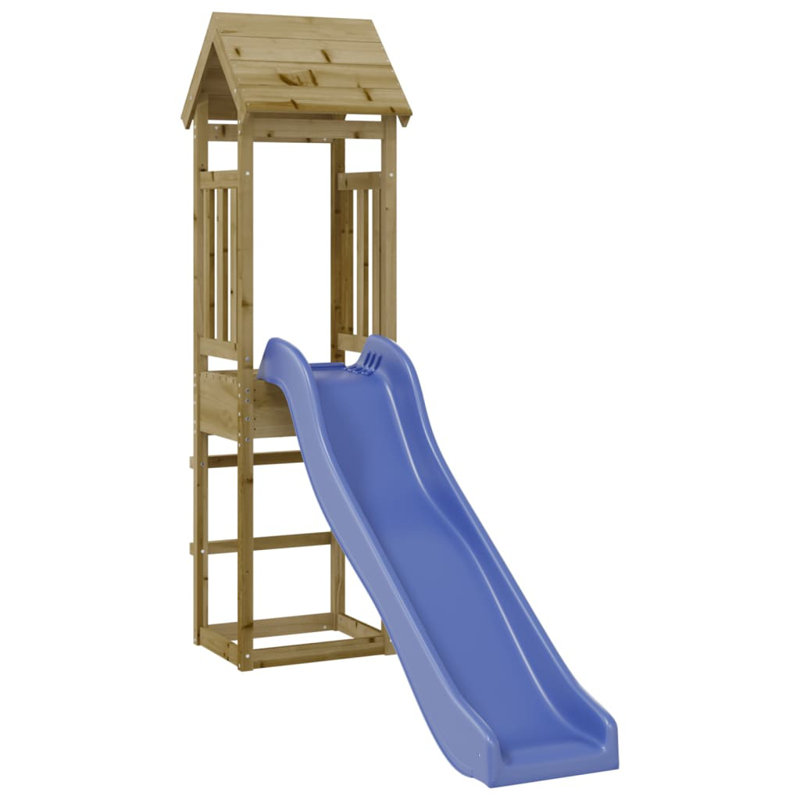 Friesen Freeport Park 193.5cm W x 64cm D Outdoor Solid Wood Playhouse, Green