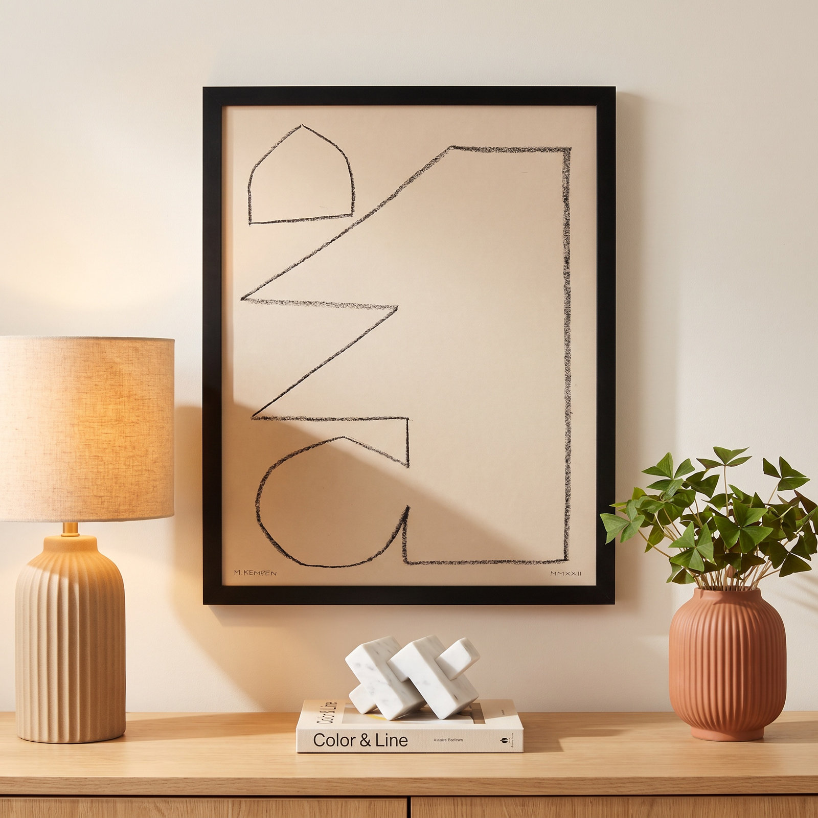 Outlines 10 by Michael Kempen, 16" W x 20" H, Black Framed