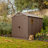 Keter Darwin 6x8 ft. Durable Resin Outdoor Storage Shed With Floor and Double Doors for Garden Patio Furniture and Tools, Brown