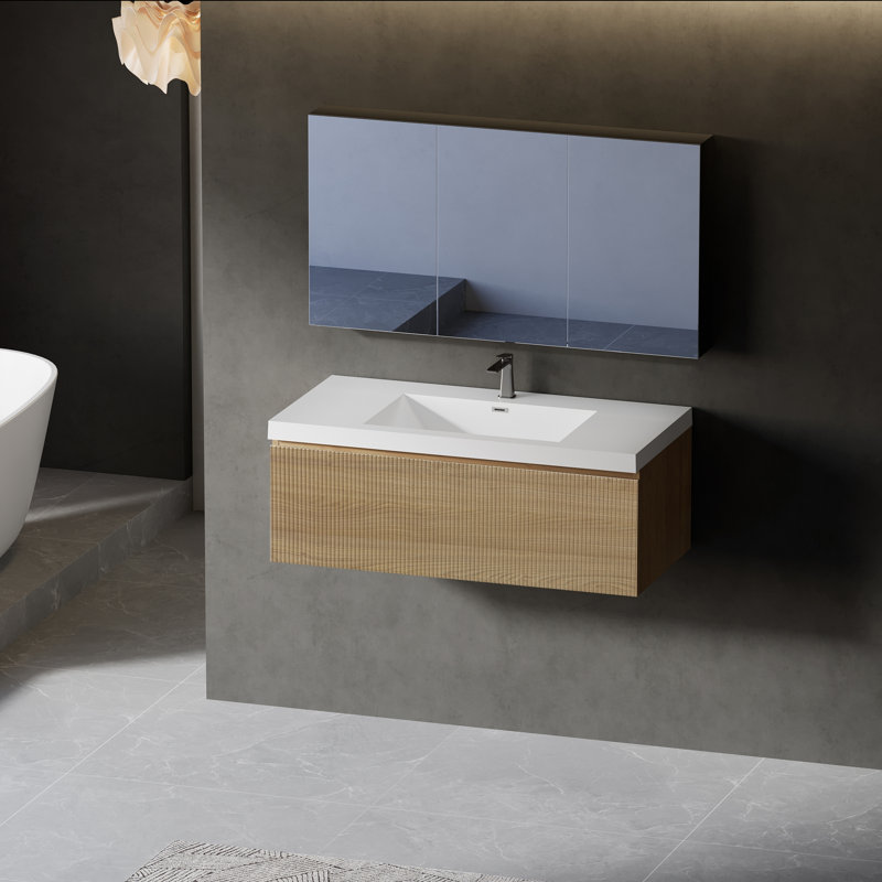 Meuble-lavabo flottant avec lavabo, 42"