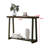 44 Inch Modern Wood Narrow Console Table with 2-Tier Storage Shelf for Entryway or Living Room, Slim Sofa Table for Hallway or Behind Couch - Caviar-589373657-589373608