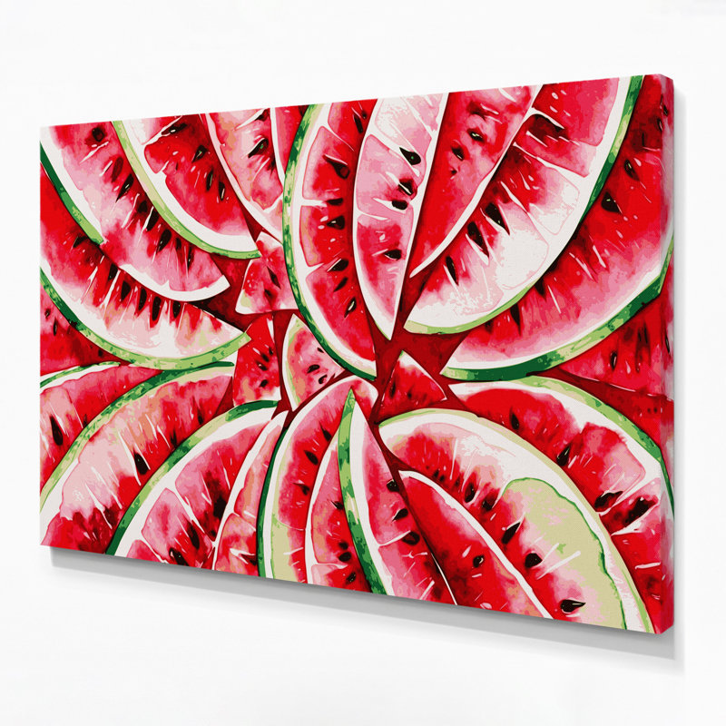 Art mural sur toile rose, H 20 po x l 24 po