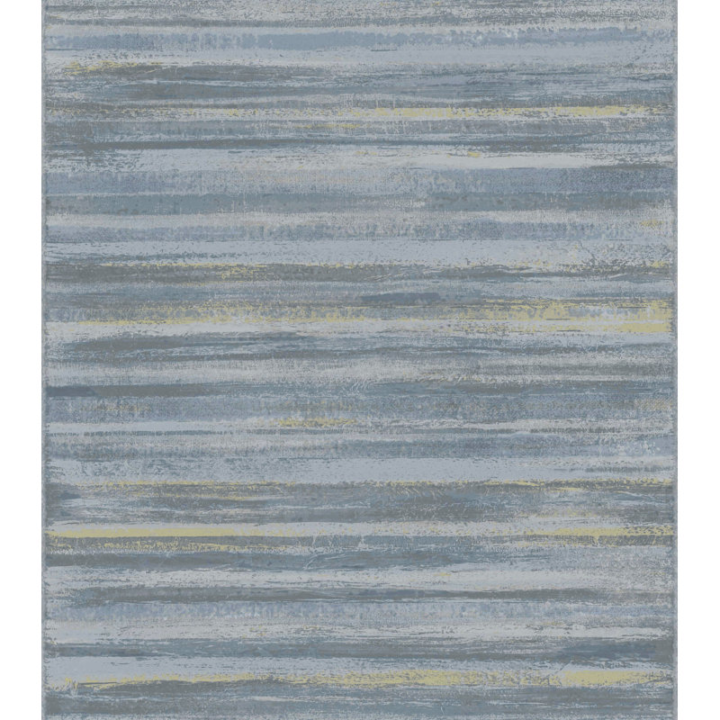 Pemberville 306.32m x 53cm Textured Wallpaper Roll, Blue