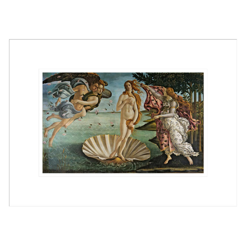 La naissance de Vénus par Sandro Botticelli - Estampe numérique encadrée, H 12,62 po x l 16,75 po