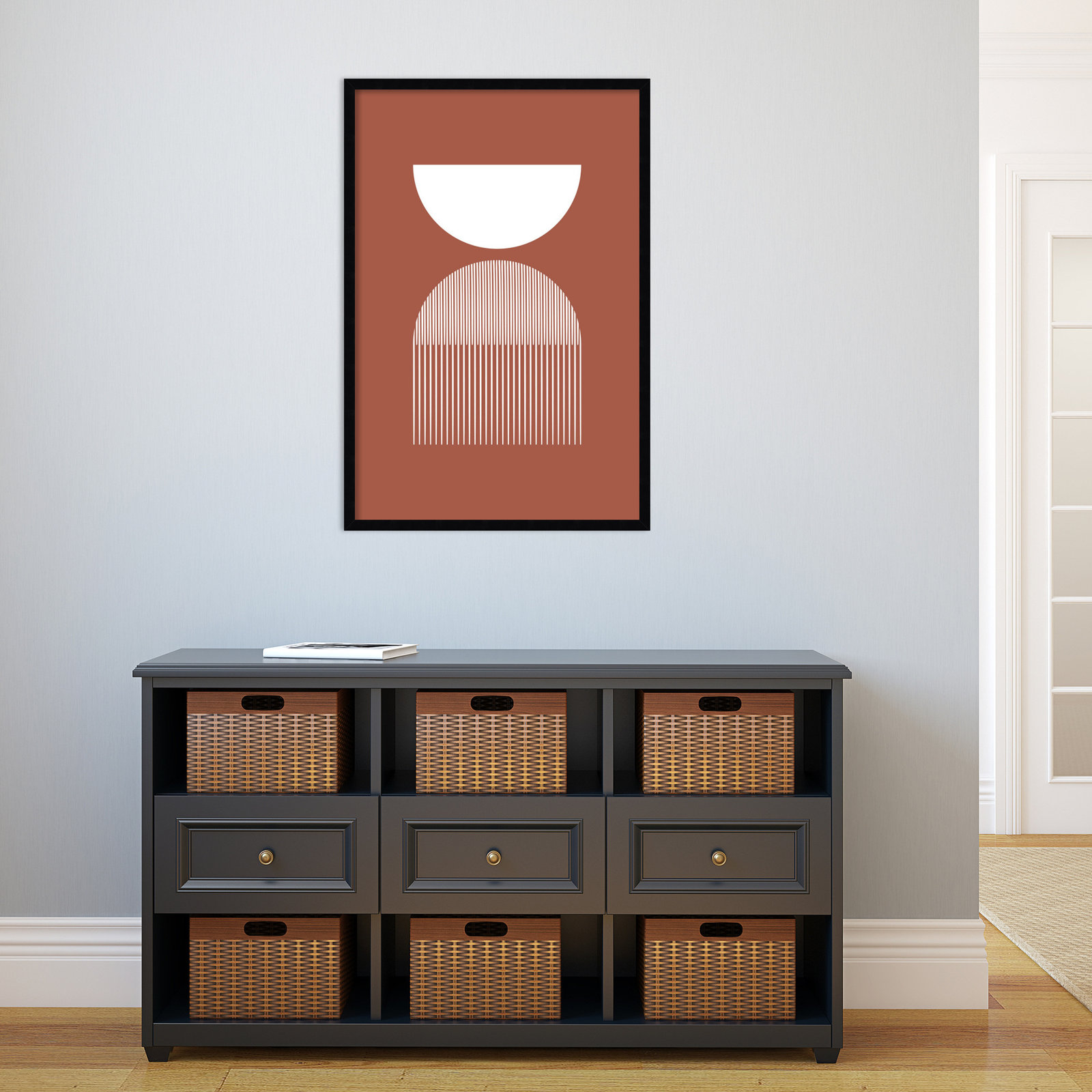 Mid 31 By Jacob Goossen, Black, 33" H x 23" W x 1" D