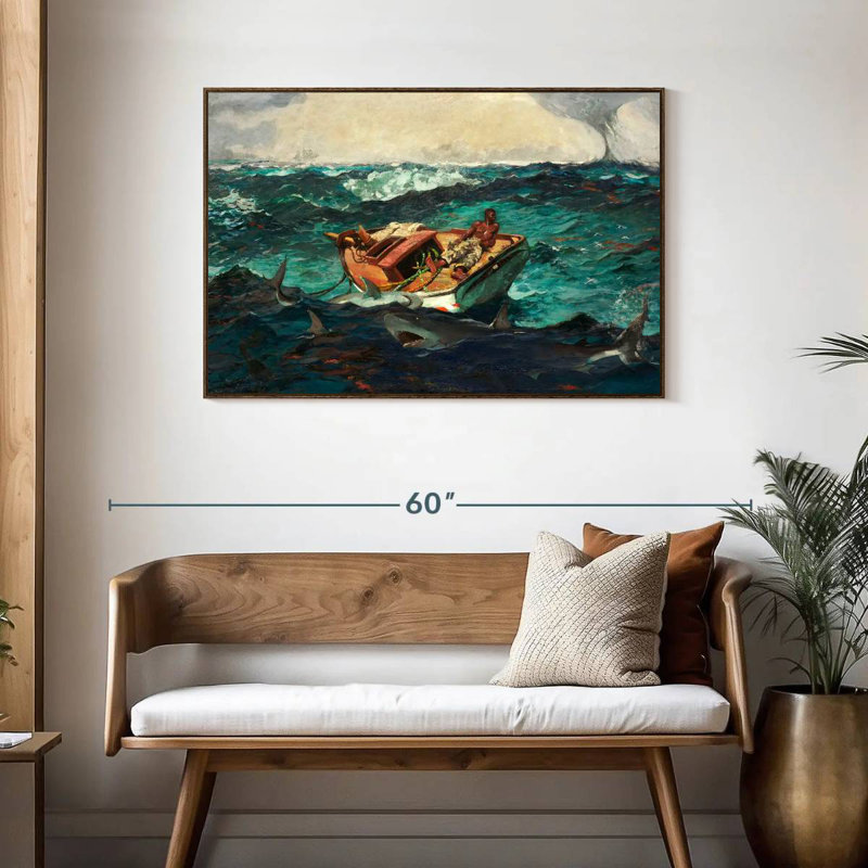 Le Gulf Stream 1899, Cadre flottant en noyer, 43 po x 29 po