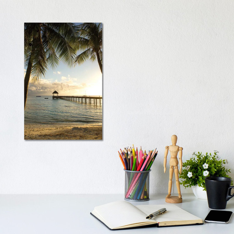 Pier And Palm by Danita Delimont - Wrapped Canvas Print, 20.32 cm H x 30.48 cm W