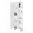 White 1-door Linen Cabinet For Bathroom Area - 9 Shelves, Graceful Enhancement, Wood Feature In Style Advancement, Trait