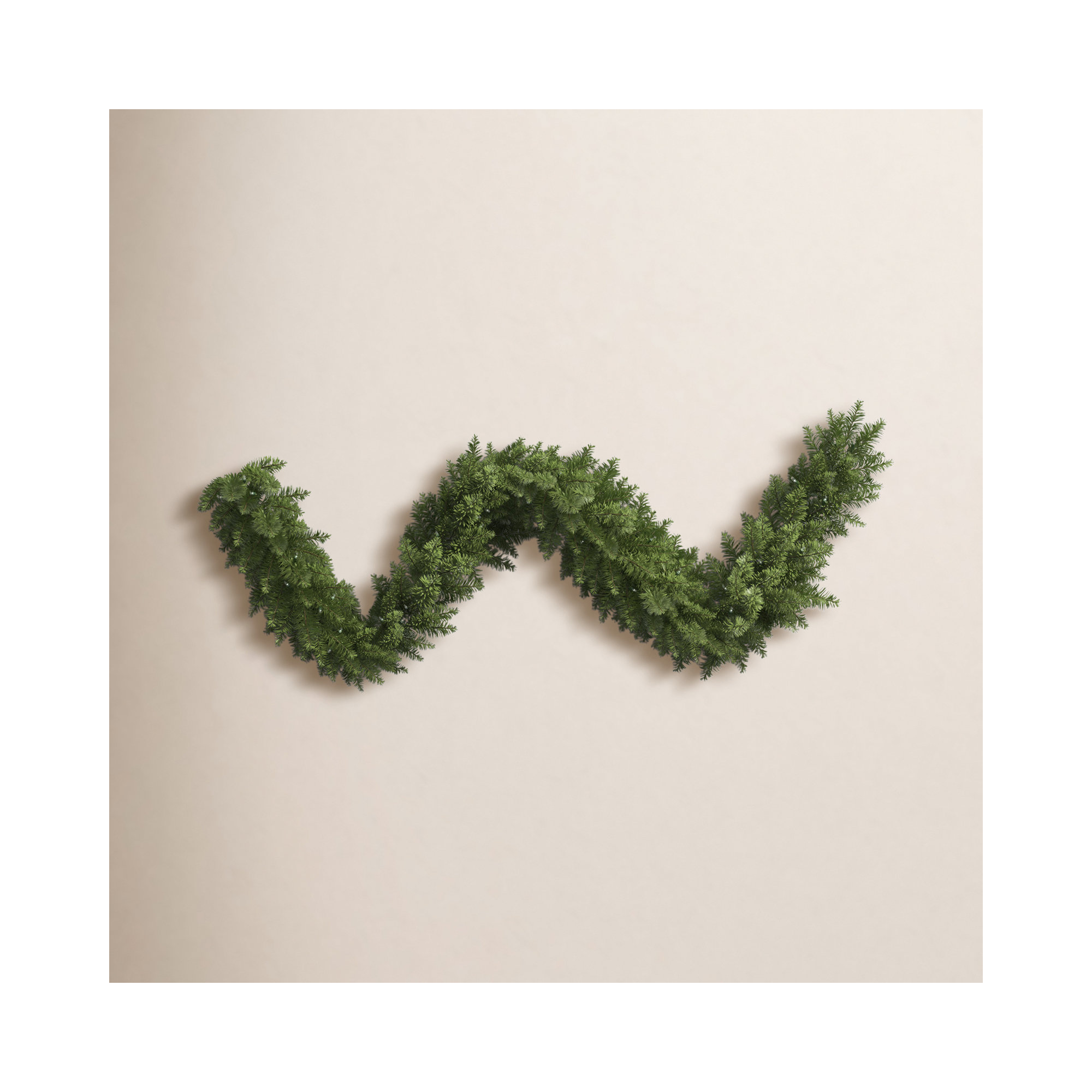 9' x 14" Pre-Lit Green Grand Teton Artificial Christmas Garland, Warm White