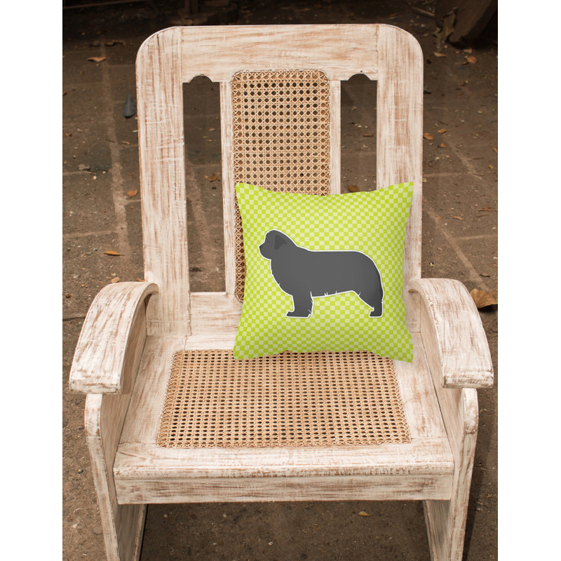 Coussin décoratif intérieur/extérieur terre-neuve, H 18 po x l 18 po x P 3 po, Vert