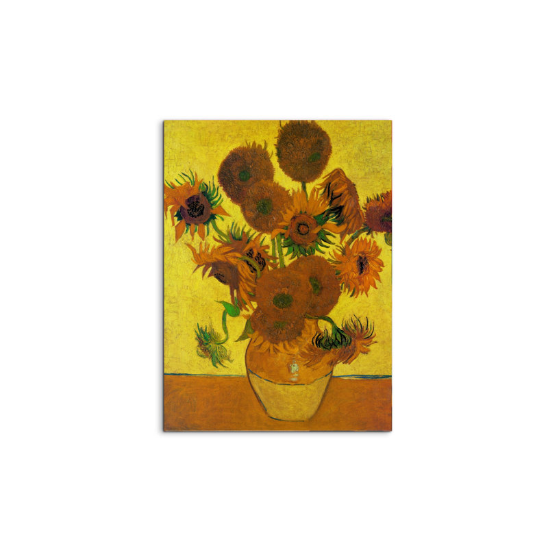 Sunflowers 77.5cm H x 58cm W MetalArt Materic Aluminum Satin Effect, Frameless Panel, Lightweight Ready to Hang