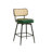 Swivel Upholstered Counter Stools With Rattan Back-970377914-970377915