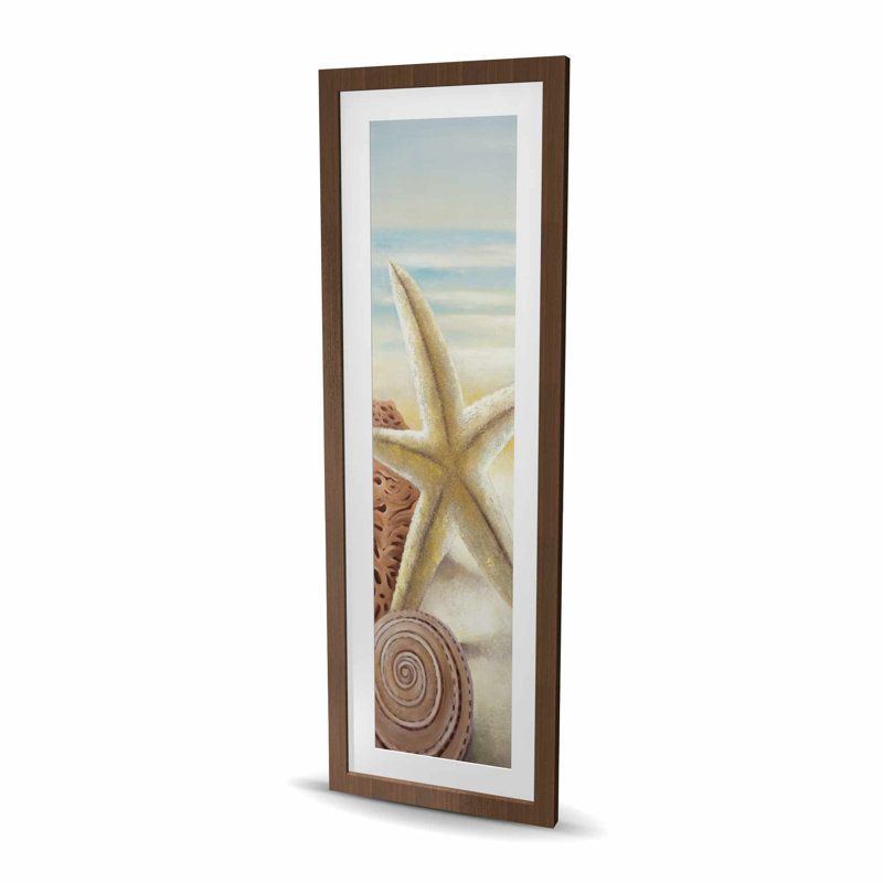 Starfish and Seashells Framed Matted Print | Aquatic Decor