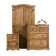Deaver 2 Door Wardrobe, solid pine with antique wax finish, Corona design.