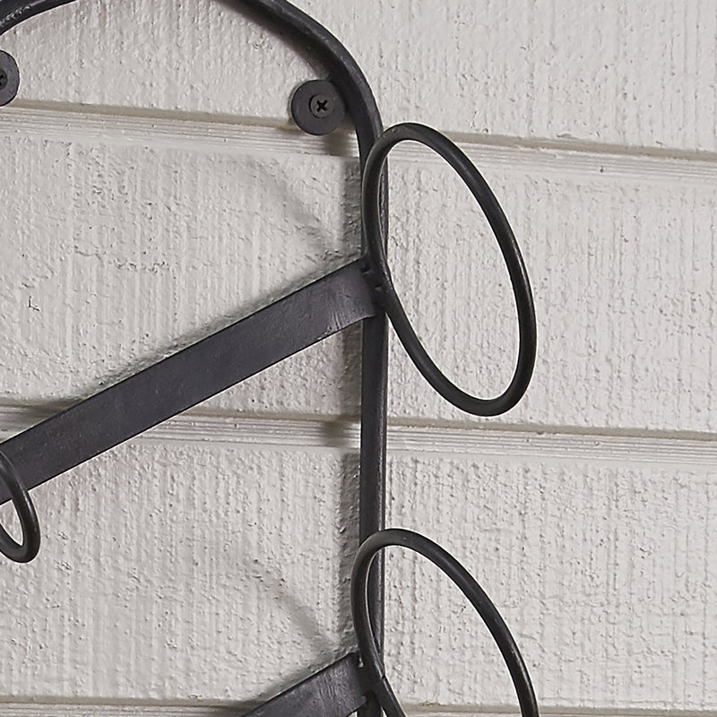  Forged Iron Hanging Bottle Rack