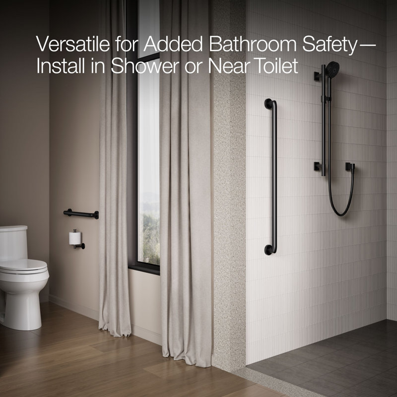 Kumin Grab Bar, 36" W, Matte Black