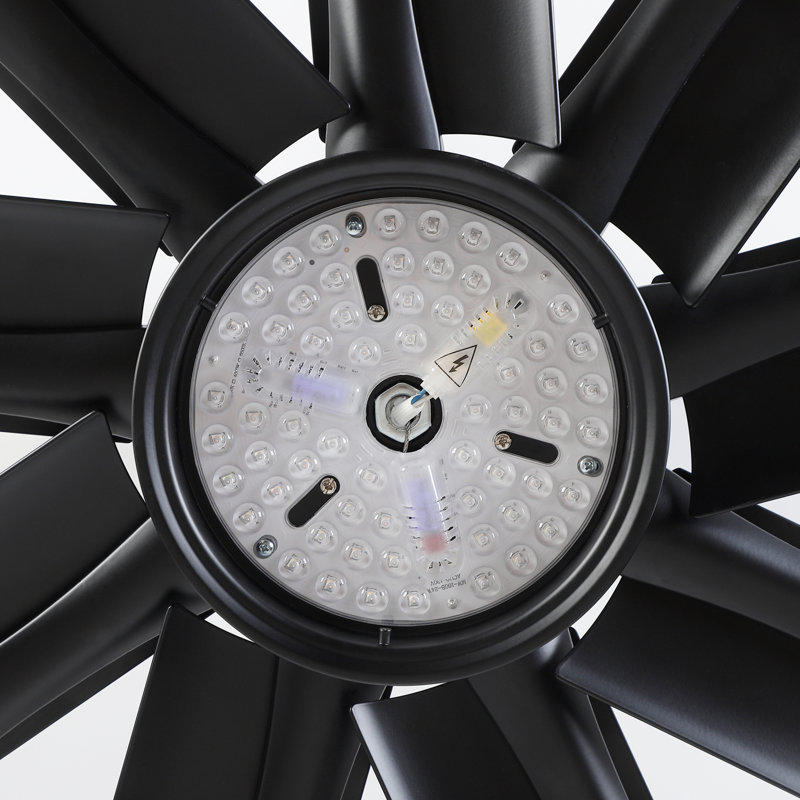 Oversized 84 In. Supper Large Industrial Black Ceiling Fan with Light