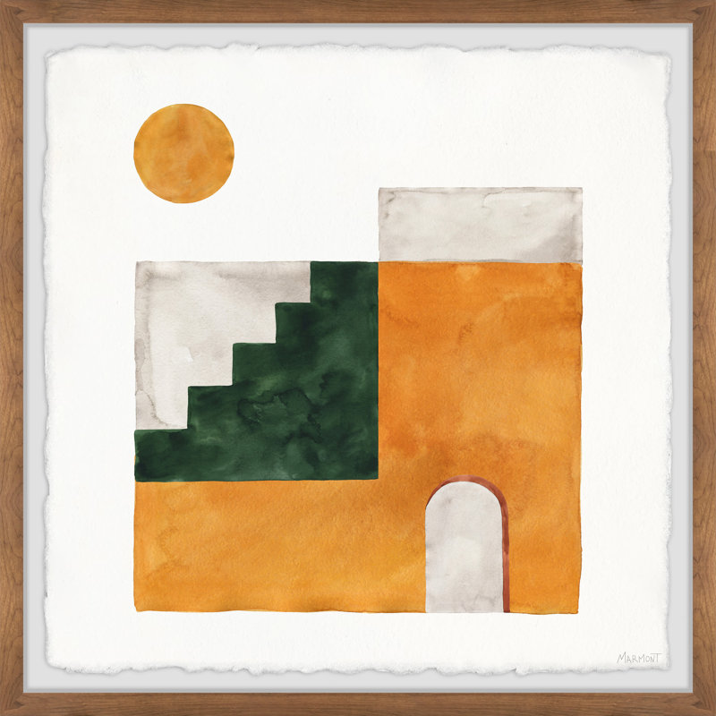 " Green Stairway " by Marmont Hill, 12" H x 12" W x 1.5" D