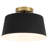 Semi Flush Mount Ceiling Light Fixture, Modern Industrial Flush Mount Lights, Single Lamp Base Metal Ceiling Light Fixtures, Perfect For Hallway Entryway Kitchen Laundry Room-208946395-208946394