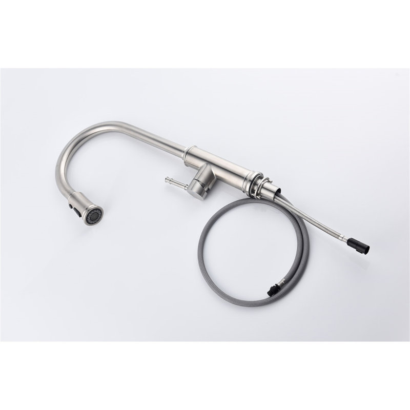 Brushed Nickel Single Handle Pull Down Kitchen Faucet