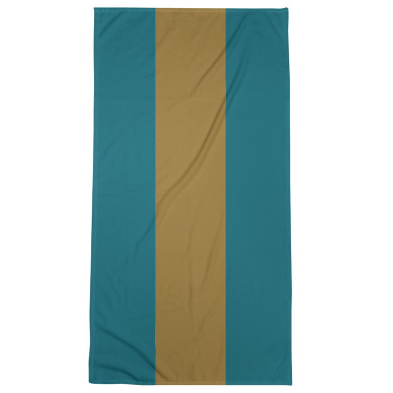 Beach Towel, Gold/Teal