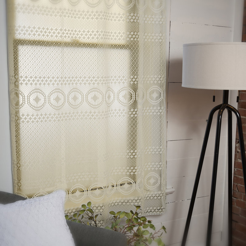 Romolo Sheer Single Panel, 48" W x 63" L, Cafe