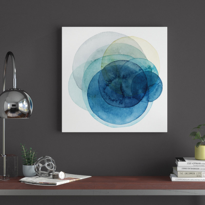 « Evolving Planets I » par Grace Popp - impression d’art graphique sur toile tendue, H 20 po x l 20 po