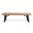 Outdoor Bench With Slat Panel Design And Acacia Wood Frame, Natural And Grey-1533448442