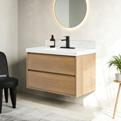 Tiroirs de meuble-lavabo mural Modern