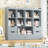 Castle White Bookshelf, 4-Tier Open Shelf Bookcase, 9 Cube Storage Organizer and 5 Drawers with Anti-Tilt Device, Freestanding Horizontal Bookshelf Cube Shelf for Bedroom, Living Room-1464777631