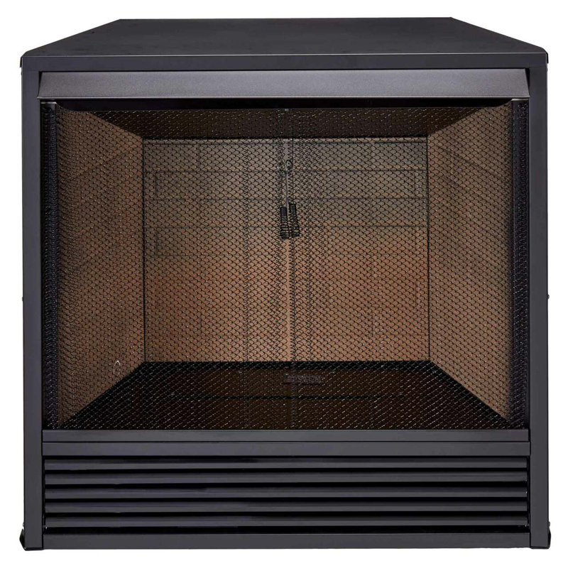 ProCom 36" Black Ventless Gas Firebox with Mantel