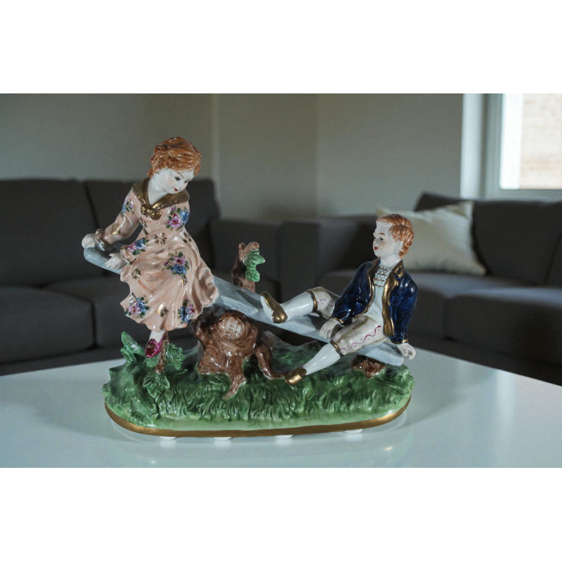 Figurine en porcelaine de style vintage 10 po x 4 po x 9 po NIFao