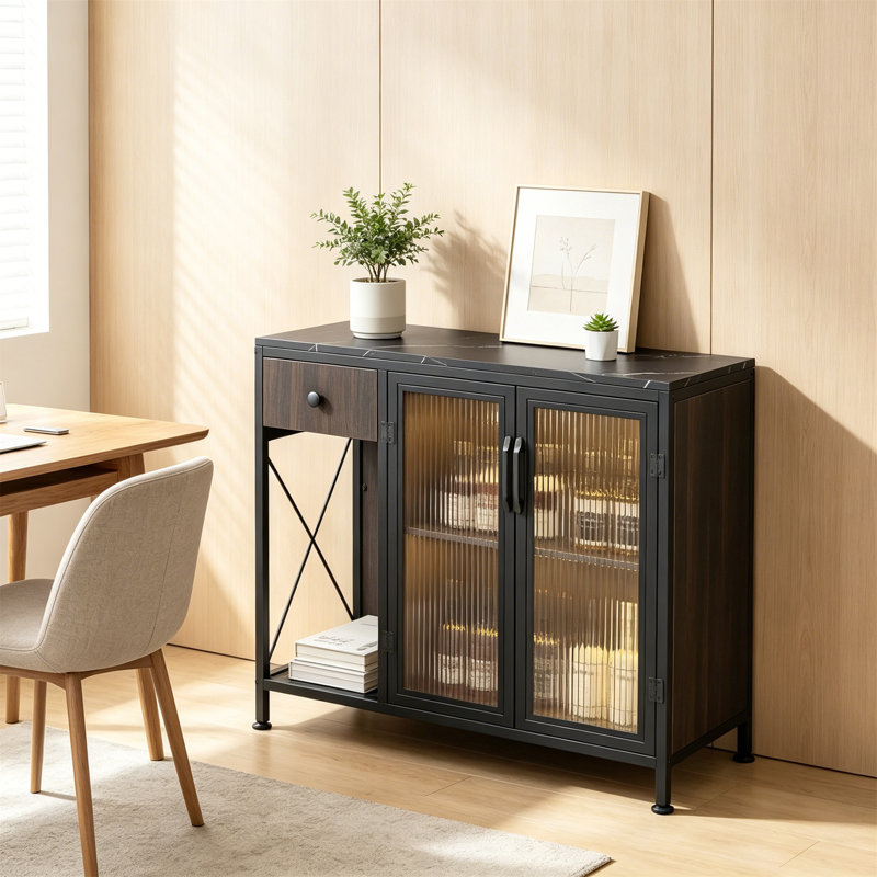 87 cm W Chest of Drawers, Black
