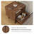 Fluted End Table with Drawer and Solid Wood Legs