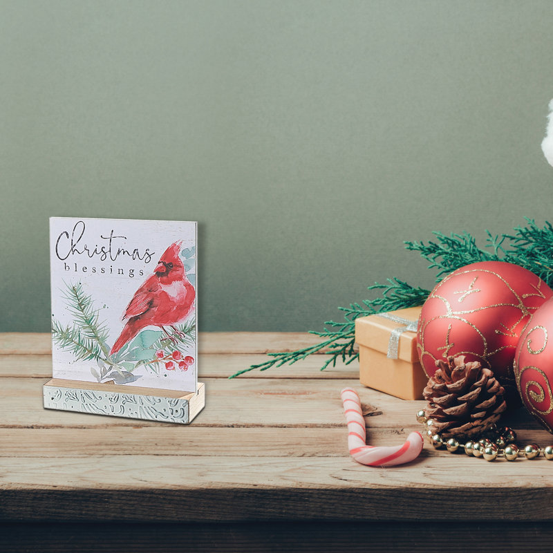 Plateau de table en bois avec les bénédictions du cardinal de Noël
