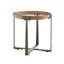 Aguon Glass Top Cross Legs End Table