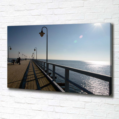 Pier In Gdynia - Wrapped Canvas Print