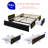 Caelib Faux Leather Upholstered Platform Bed with 3 Large Drawers-299966868