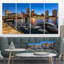 «Boston Skyline at Dusk», ensemble de 4 impressions sur toiles tendues