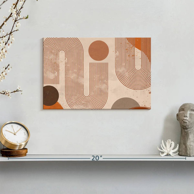 Abstract Boho On Canvas Print, 8" H x 12" W x 1" D