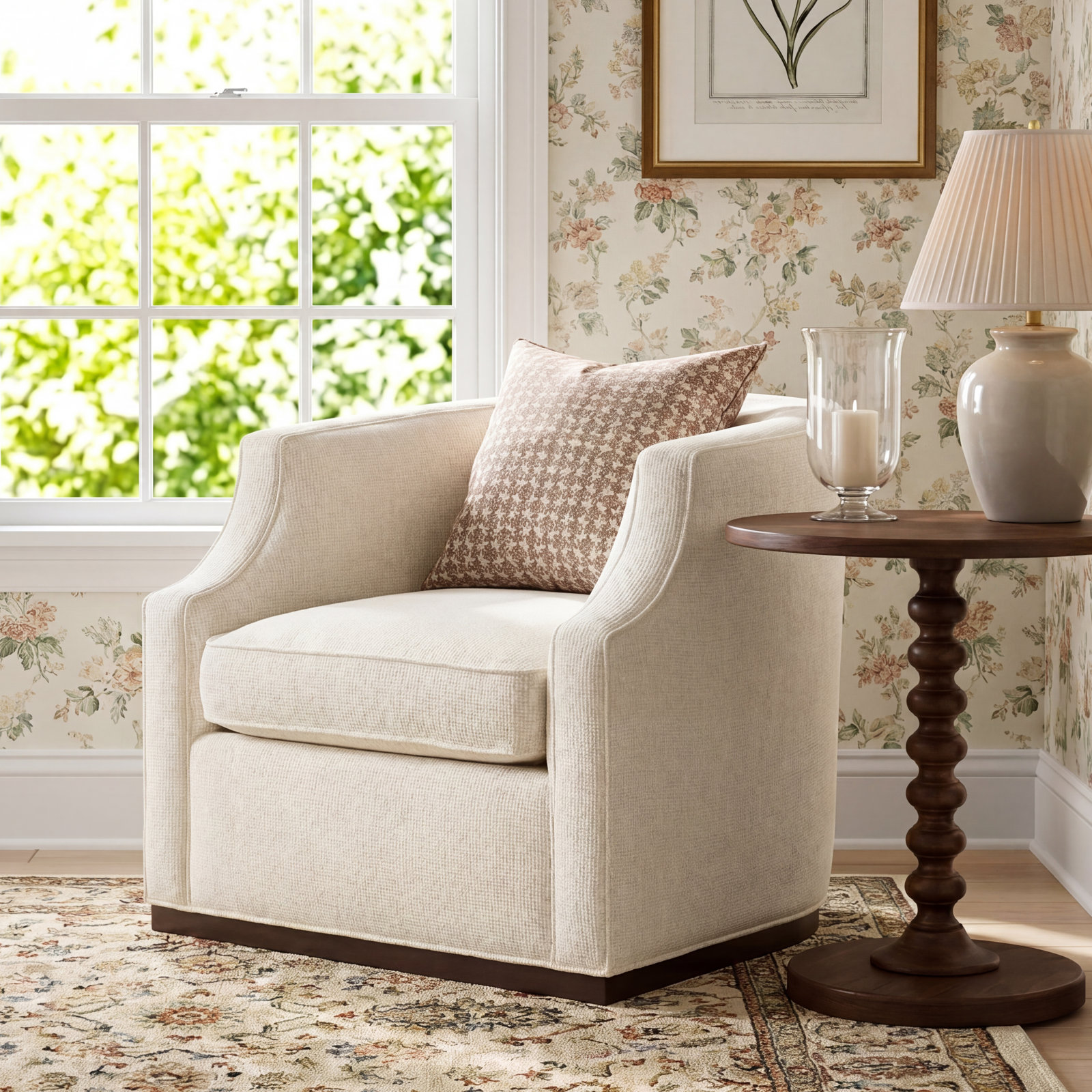 Muriel Swivel Barrel Chair