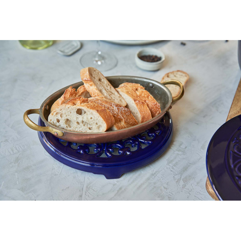 Staub Cast Iron Staub Lilly Trivet, Dark Blue