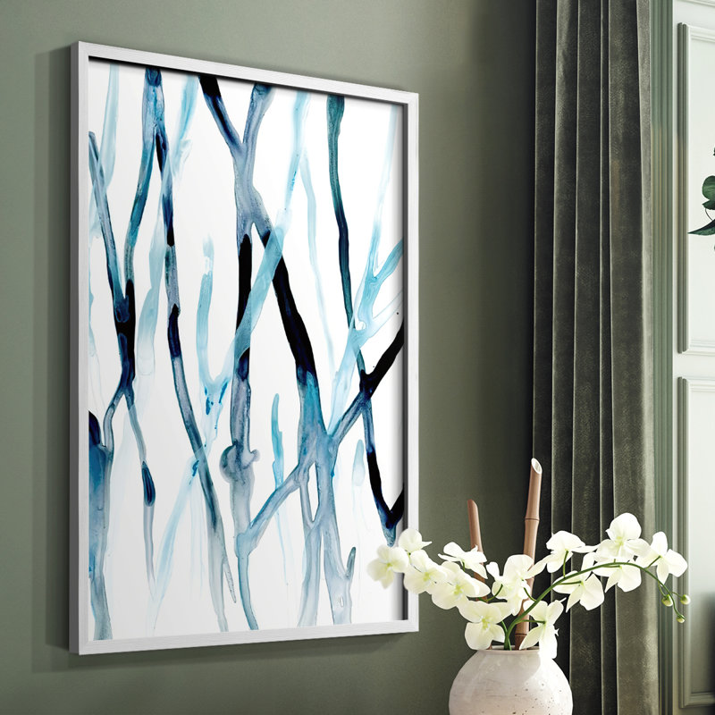 «Runnel II», reproduction encadrée - bois massif, Blanc, H 28 po x l 22 po
