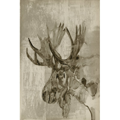 Sepia Moose by Jennifer Goldberger - Wrapped Canvas Art Print