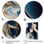 «Abstract Geode Waves Blue V», reproduction sur toile 3 pièces-87917872-87917873